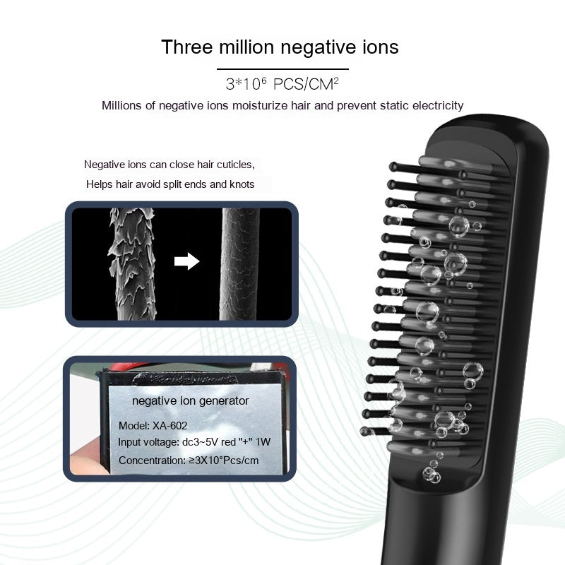 Charge sans fil Anion Comb droit Usb Charge pour le curling ou le redressage