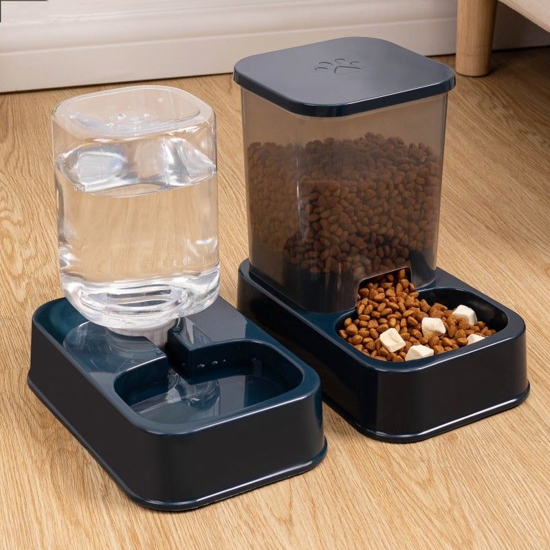 Cat Dog Bowl Food and Water Dispenser Automatic Dual-bowl Fooding Pet Supplies