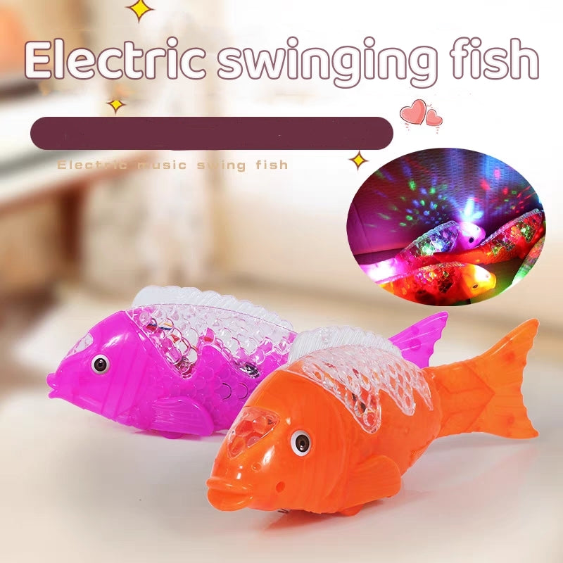 Projection éclair de jeu de poisson électrique pour enfants Musique lumineuse Simulation