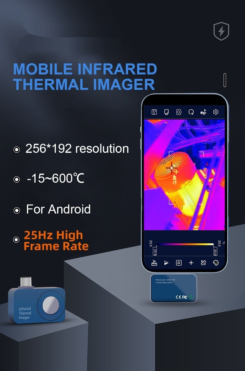 Rechargeable Android Thermal Imaging Camera