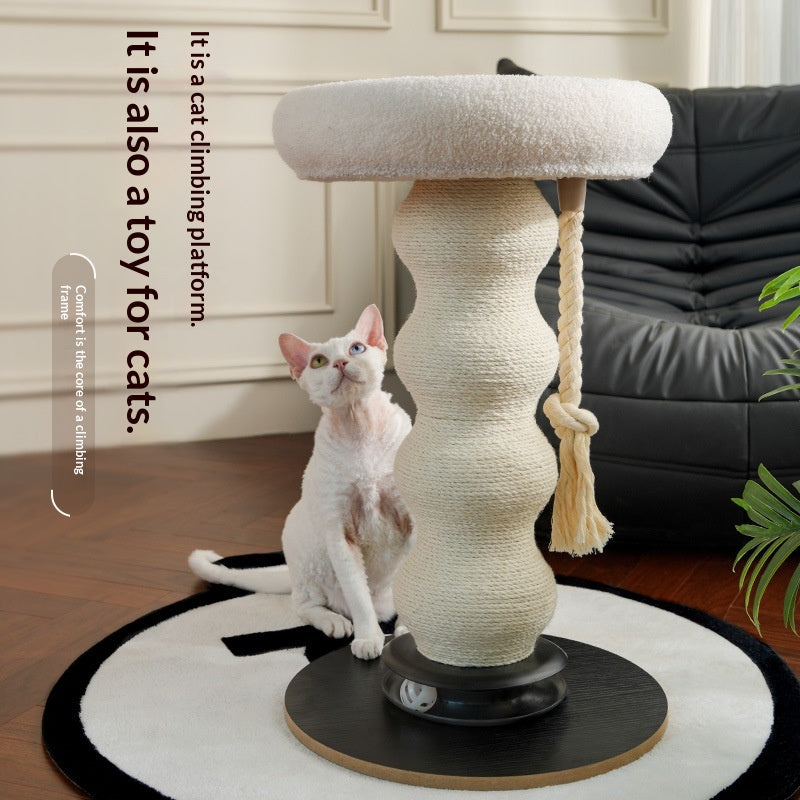 Petit arbre économisant de l'espace Craquage sisal post chat cadre d'escalade avec nid cozy
