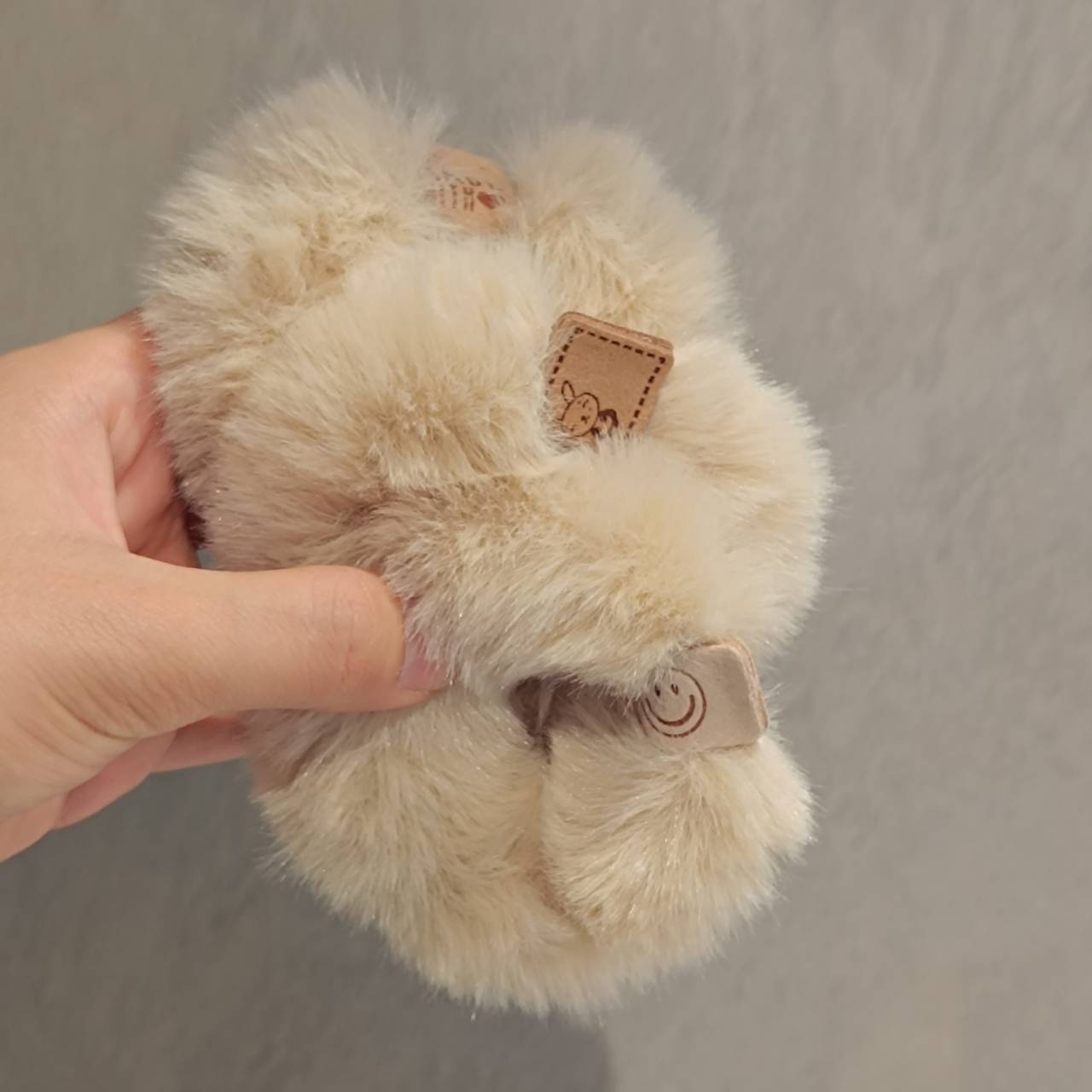 Automne et hiver doux en peluche glutineuse bague de cheveux épais