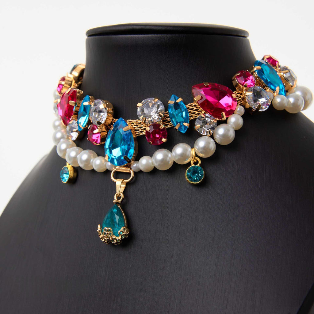 Collier en Strass Gemme de luxe Cat et collier de chien