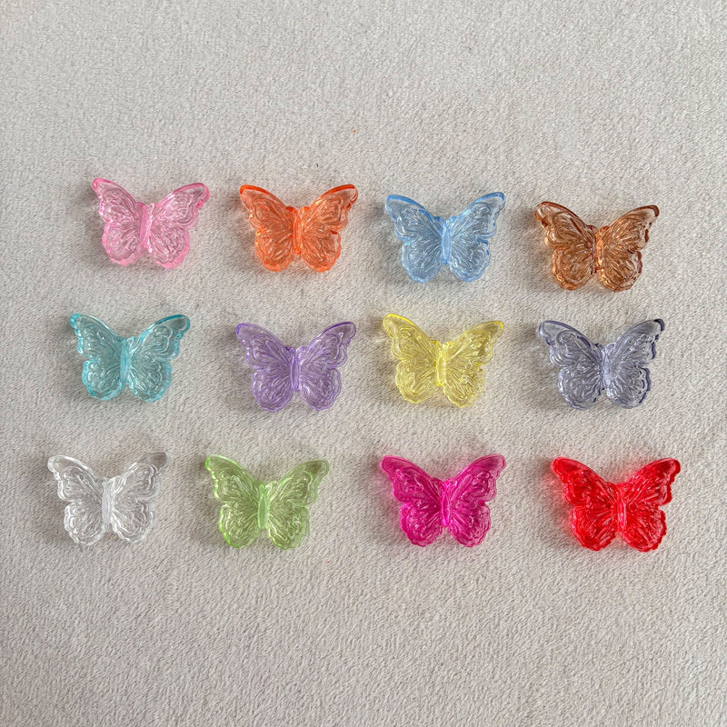 Perles de papillon acrylique détaillées