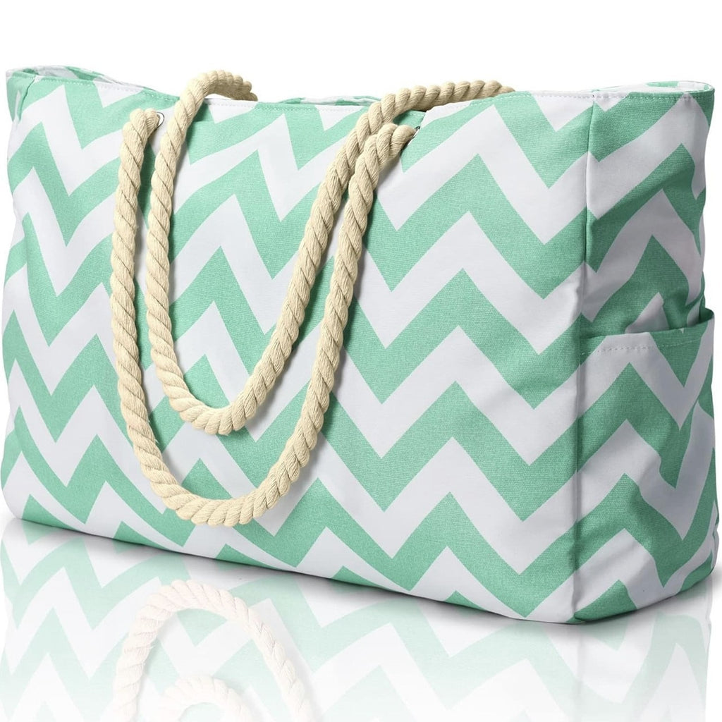 Sac de plage d'été avec motif de vague imprimé européen et américain