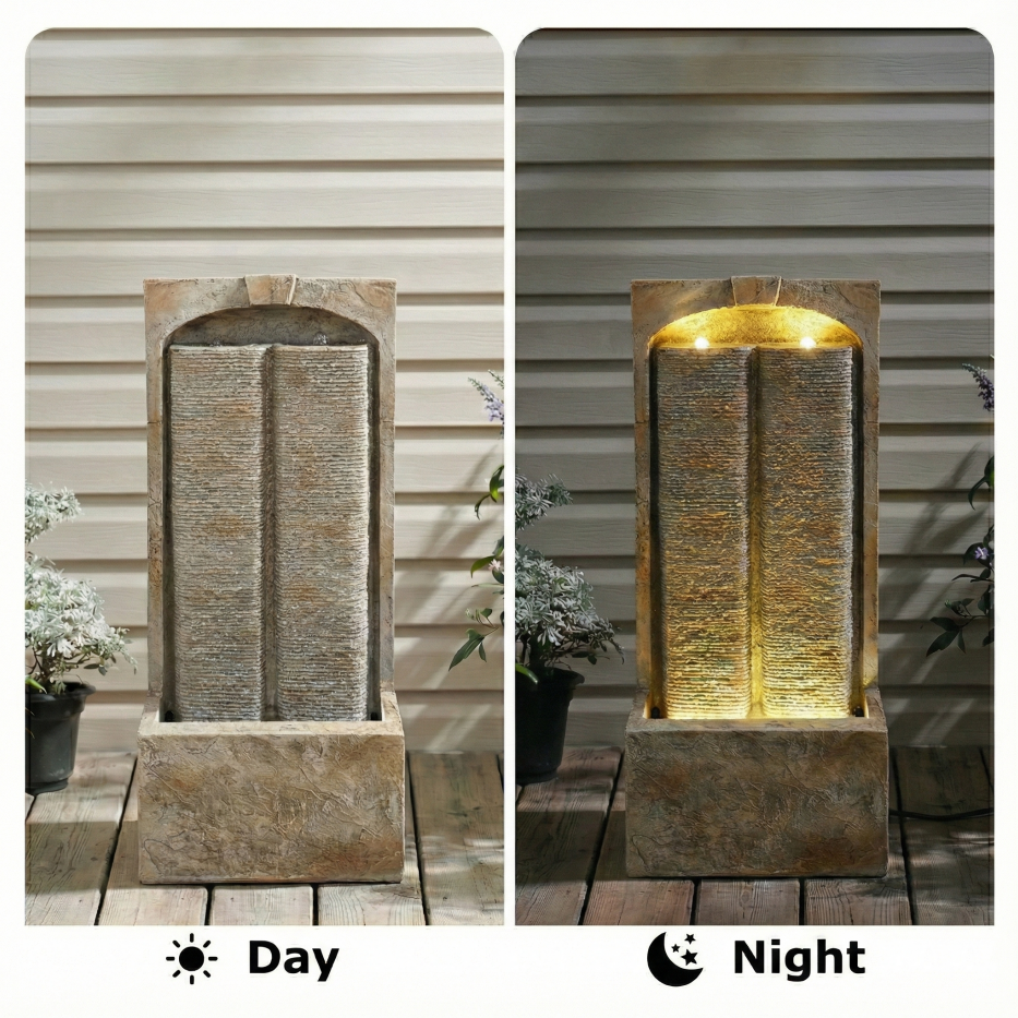 Fontaine extérieure d'eau de 39 pouces avec pompe