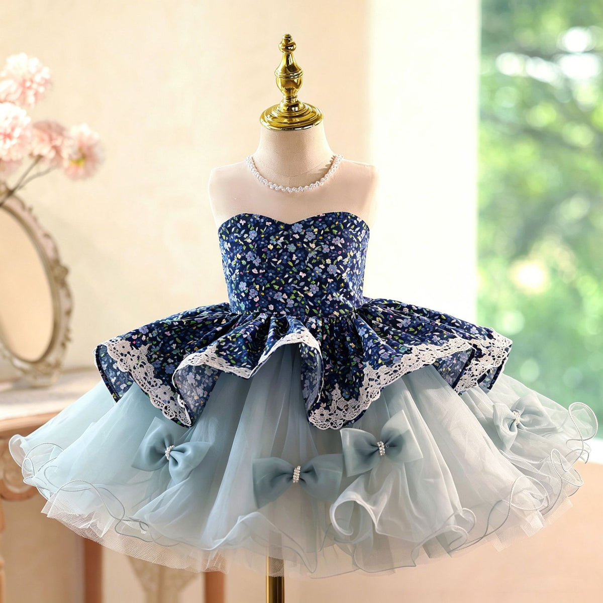Robe princesse haut de gamme de style français pour enfants