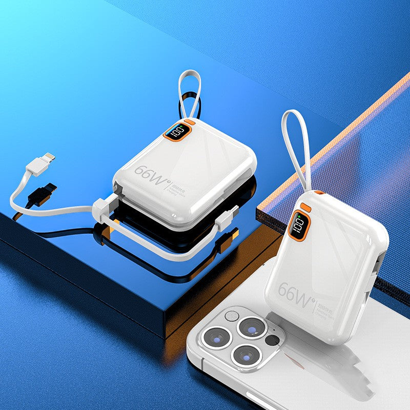 Mini câble intégré bidirectionnel charge rapide alimentation mobile