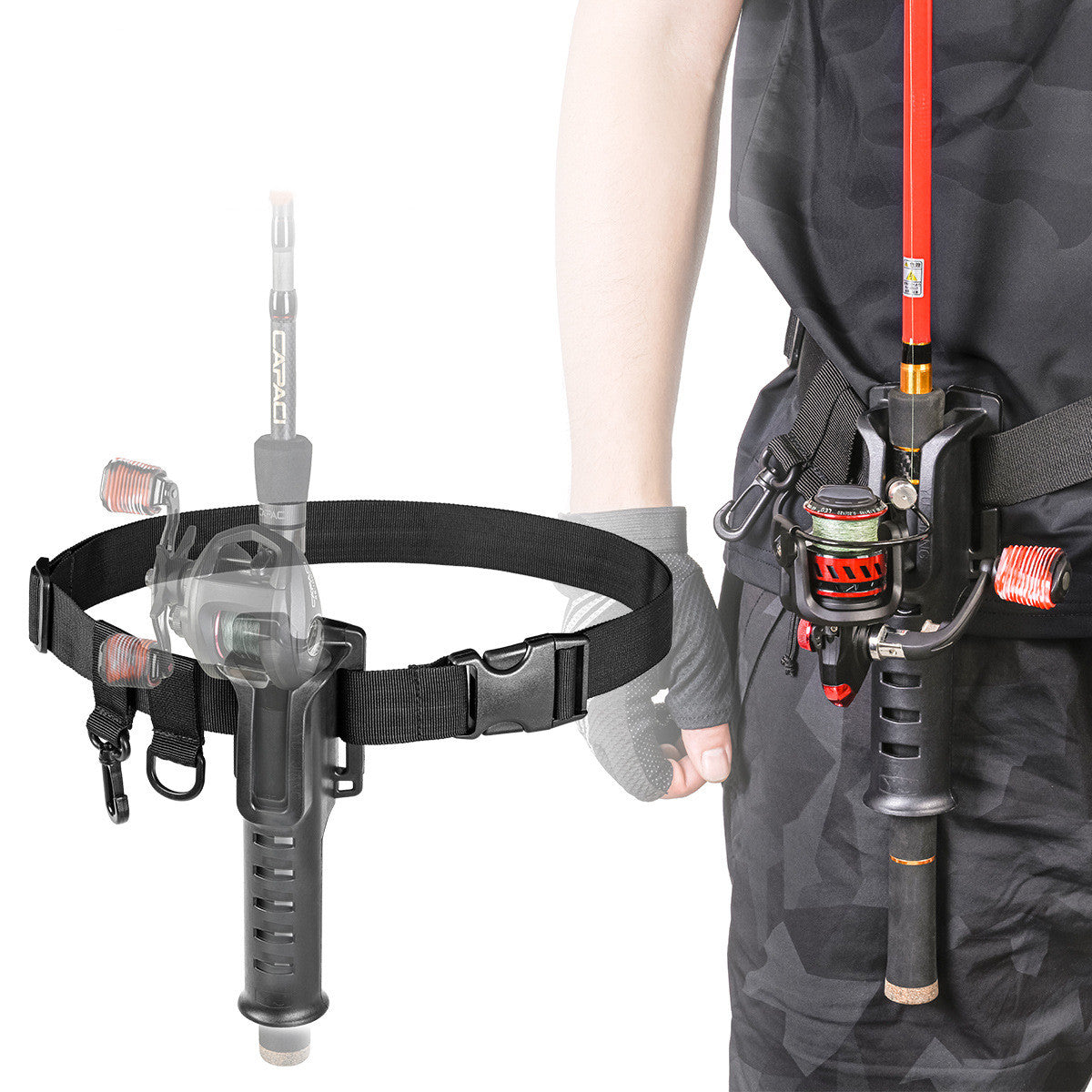 Support de tige de ceinture de pêche Support de raquette Support de taille