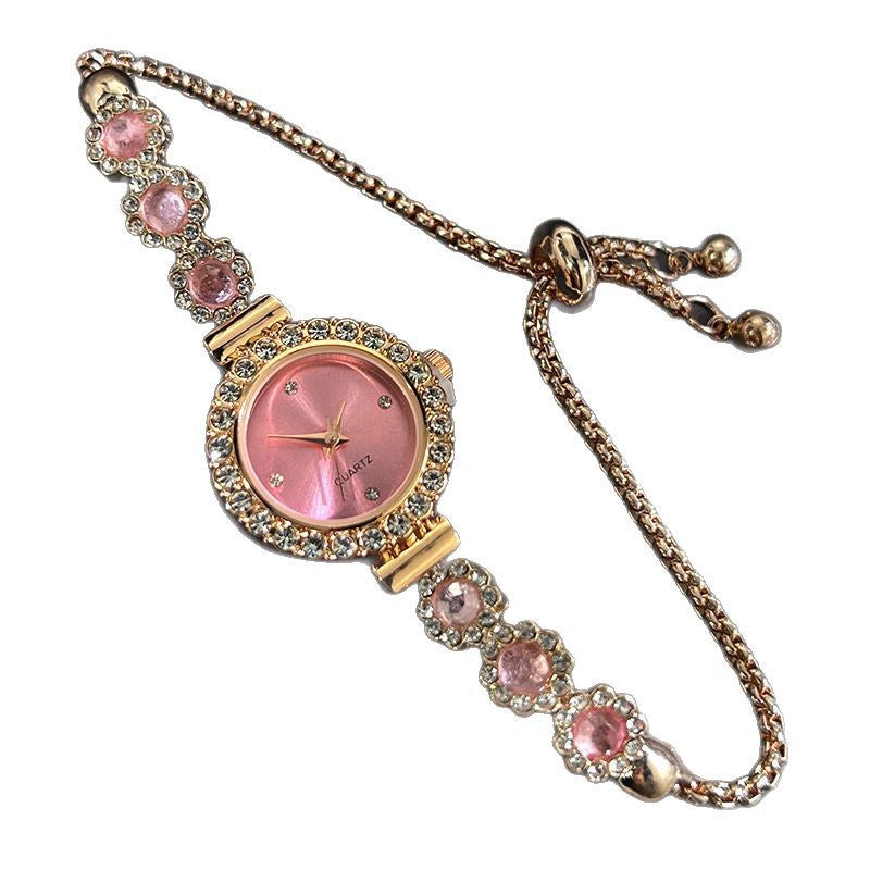 Montre Quartz à la mode avec un diamant pull-out
