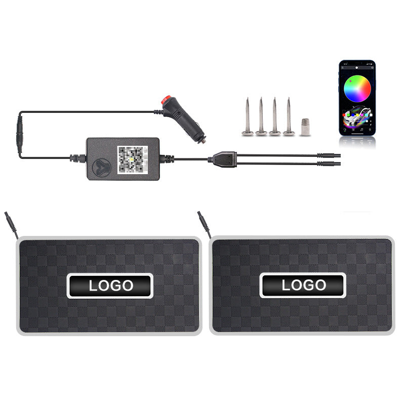 Tapis de voiture Ambiance Light Led Voiture lumière décorative Bluetooth RGB Foot Sound Control Rhyt
