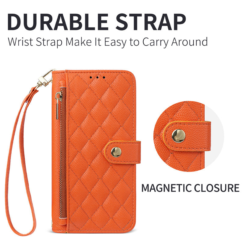 Sac de téléphone à fermeture éclair Crossbody Lanyard