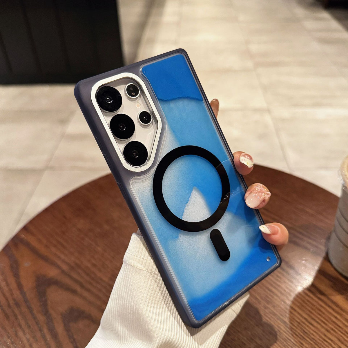 Lumineux Quicksand S25Ultra boîtier de téléphone à aspiration magnétique