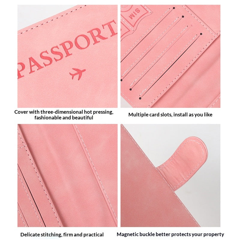 Carte de l'étui en cuir Porte-passeport Porte-cartes International Sac Organisateur