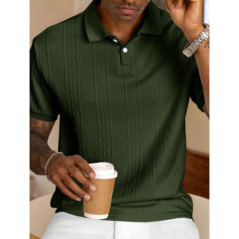 Chemise décontractée tendance Jacquard pour homme