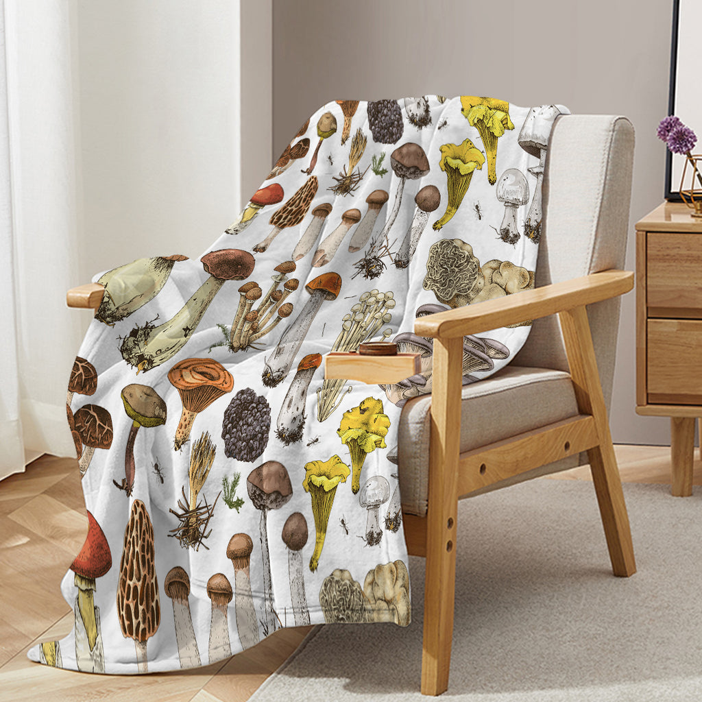 Champignon Flanneau Flèche Couverture souple en peluche légère Couverture végétale lancera pour Couc