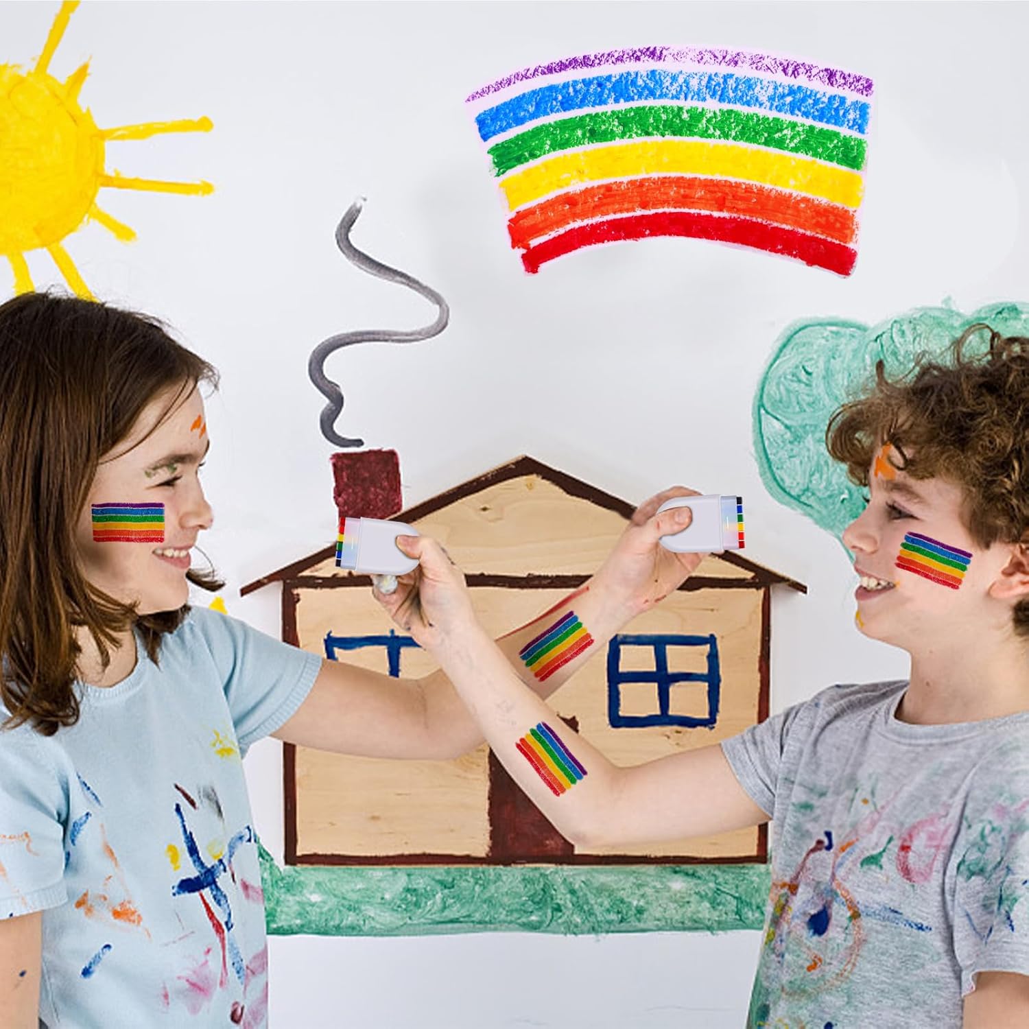 Rainbow Face Body Paint Sticks LGBT Pride Couleurs du drapeau pour Gay Lesbian Pride Day