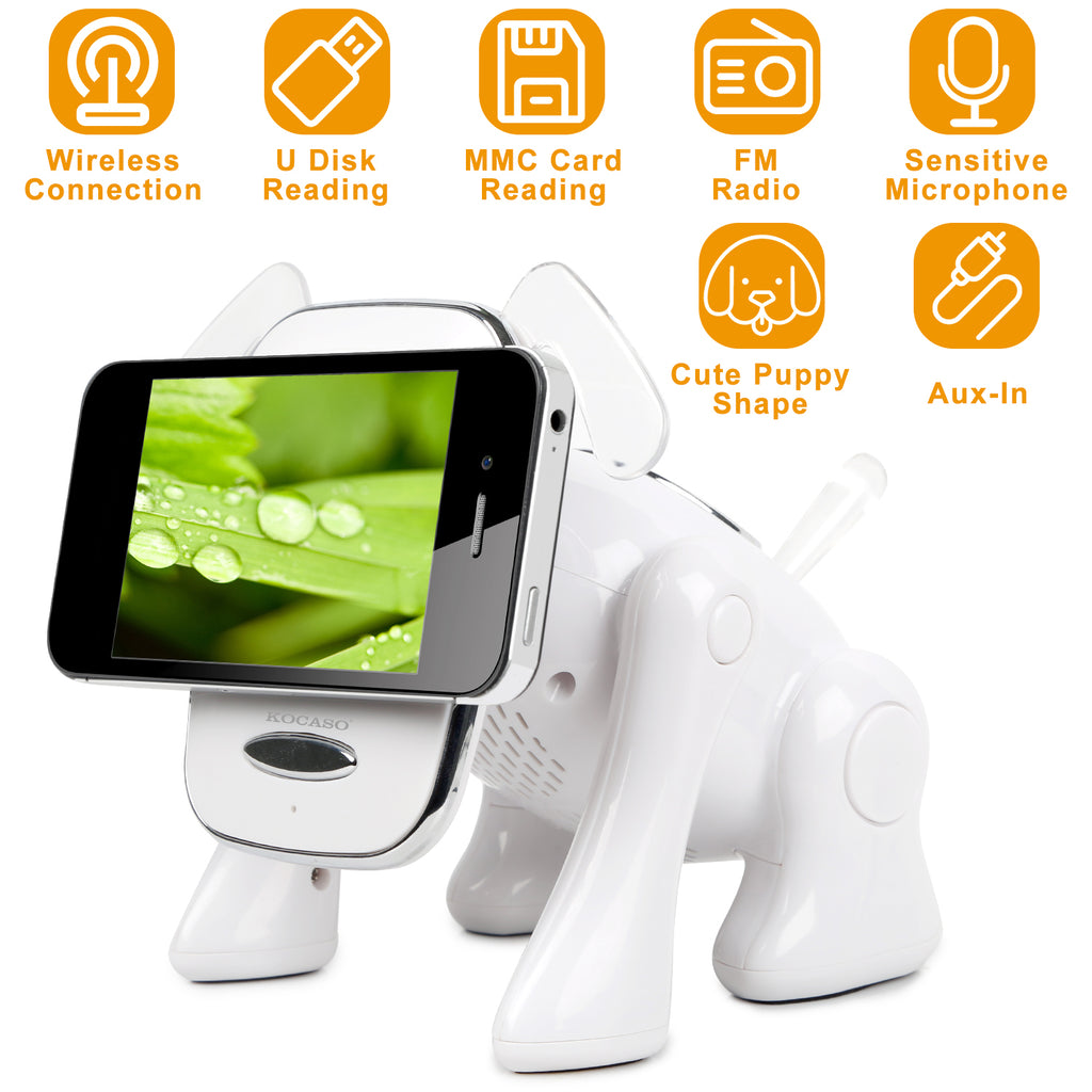 Puppy Dog Wireless Speaker Portable Mini Music Player Stereo Cute Animal Speaker with Buil
