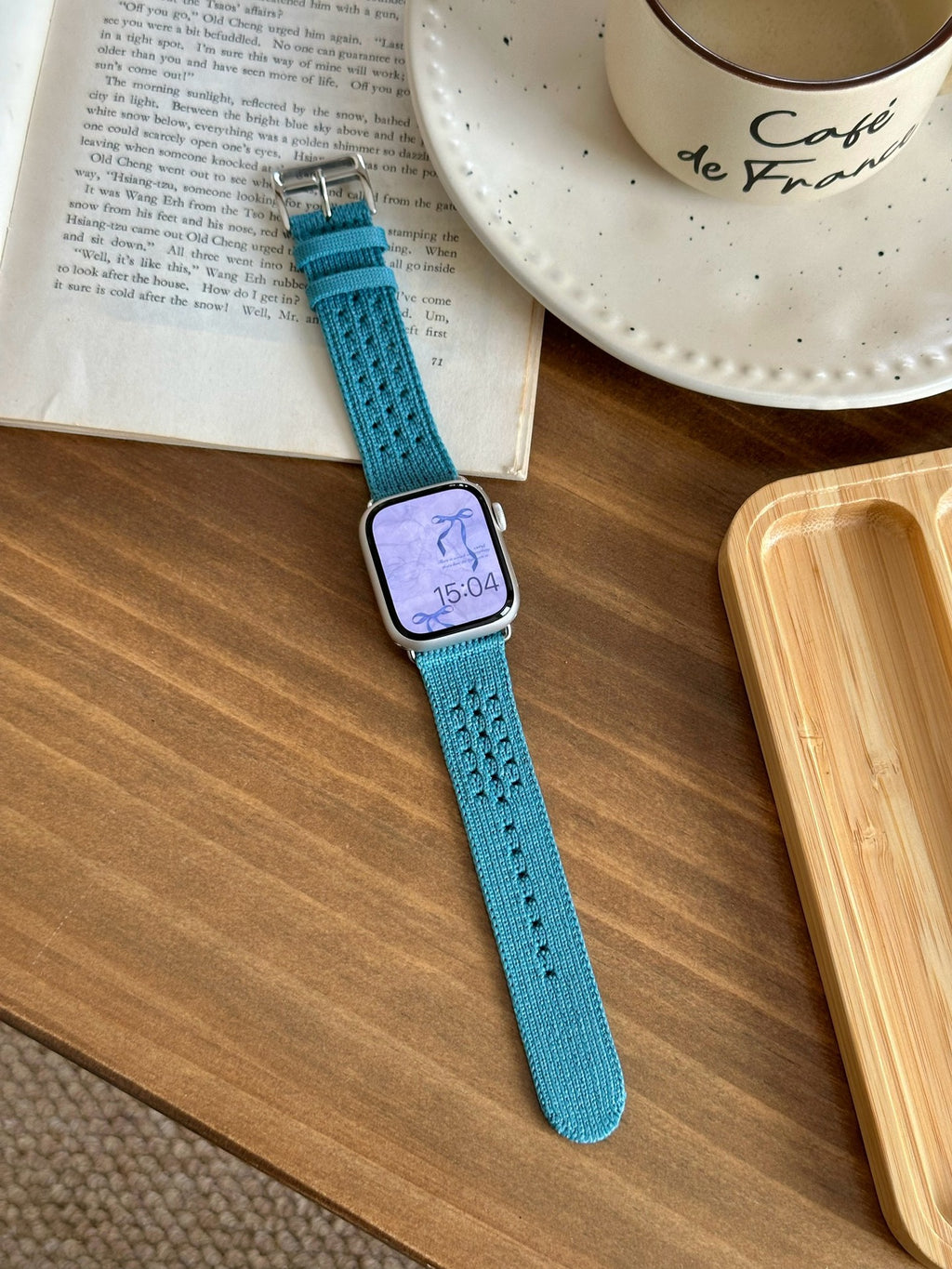 Bracelet de montre tissé en nylon tricoté