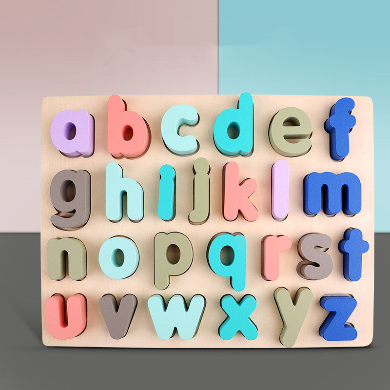Puzzle pédagogique pour enfants Macaron Shape Recognition Board Grab Jouets en bois