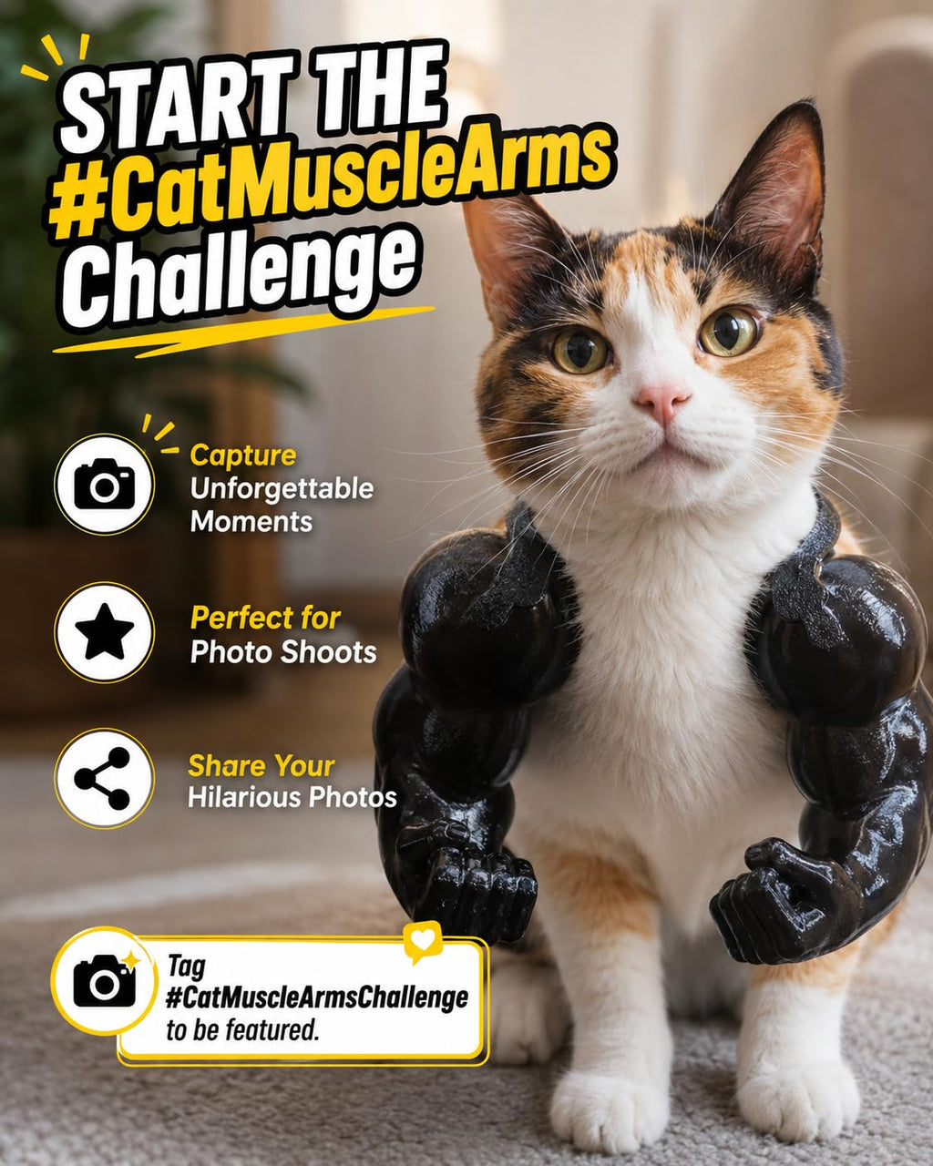 Armoiries musculaires de chat Hilarous Costume imprimé 3D Comfy Épaule d'épaule pour femelle Cosp