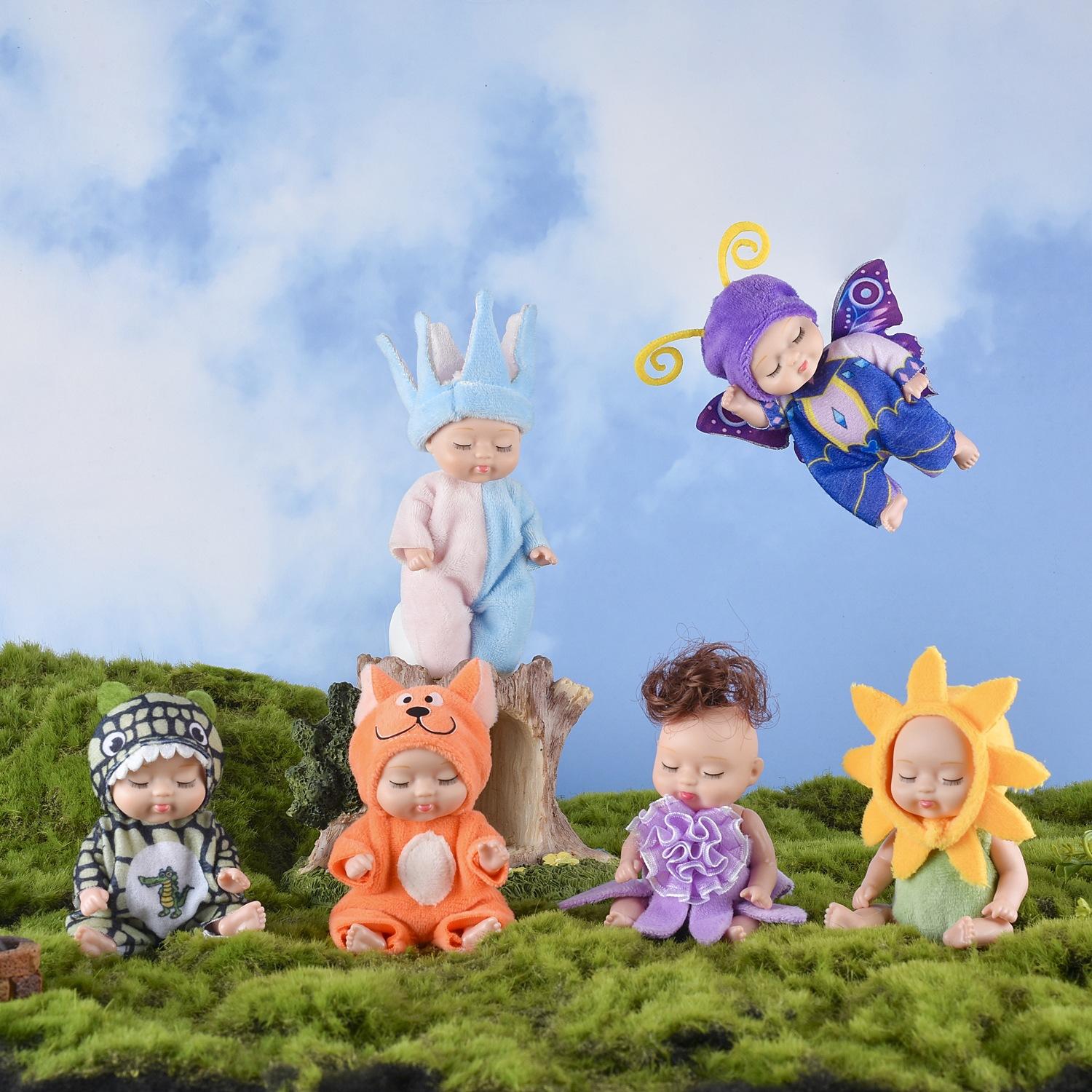 6 Nouvellement amélioré Dormant Poupées Poupées Jouet de filles Boîte Cadeau Set Adorable Princesse Figurines