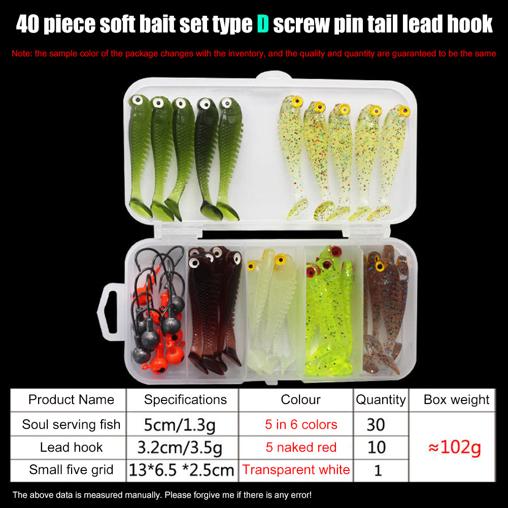 40-piece soft wood set of five clear grid boxes