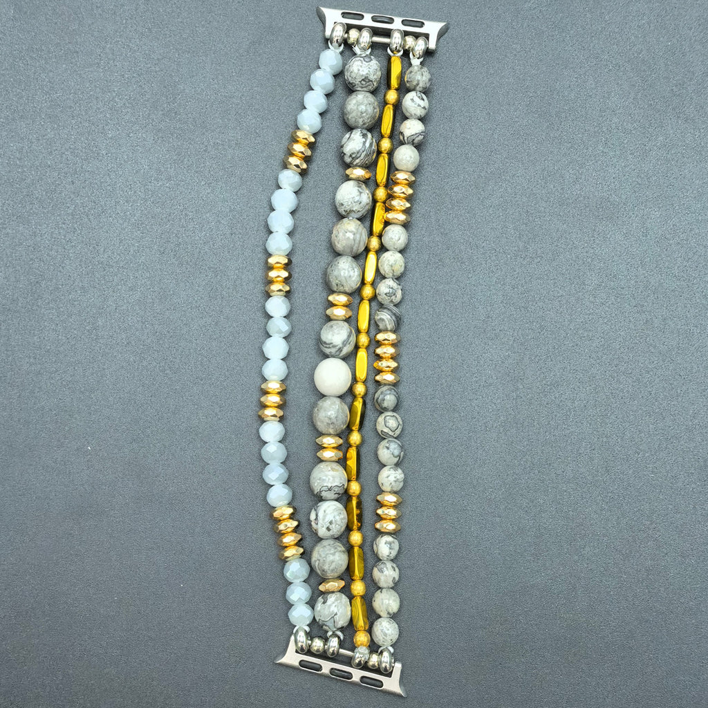 Bande de perles en pierre naturelle de Bohemian pour la série de montres Bracelet de remplacement pour IWatch Femmes Hommes