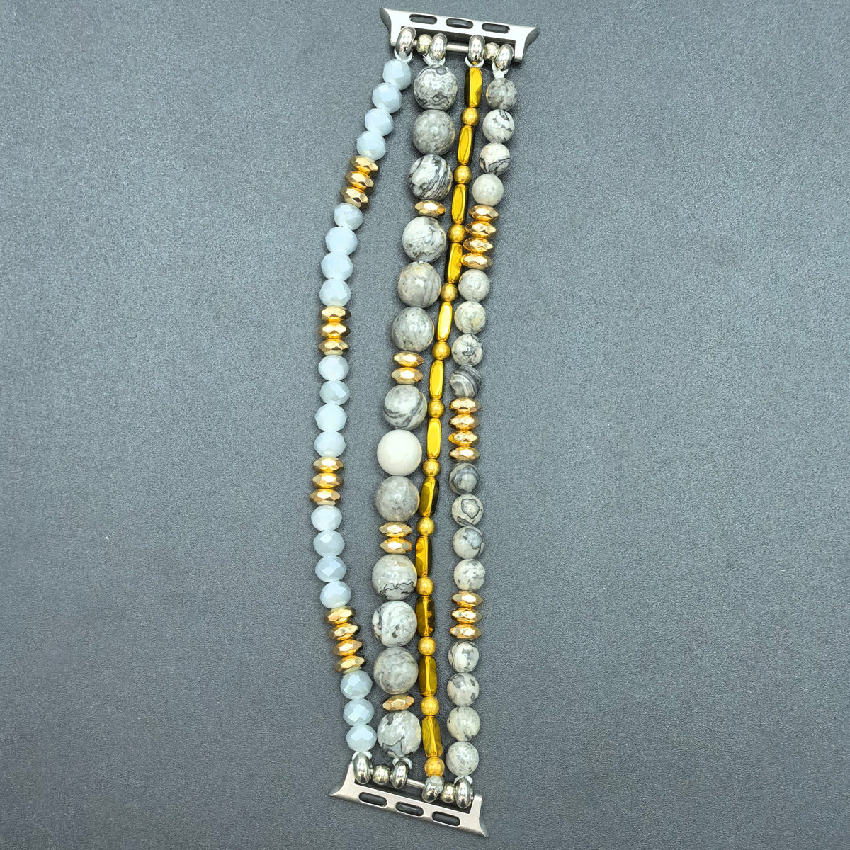 Bande de perles en pierre naturelle de Bohemian pour la série de montres Bracelet de remplacement pour IWatch Femmes Hommes