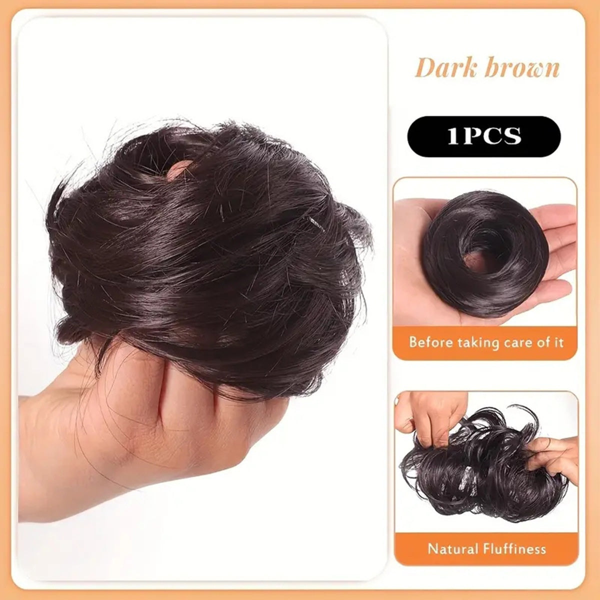 Simulation de boucles de cheveux féminines avec perruque et bande de caoutchouc