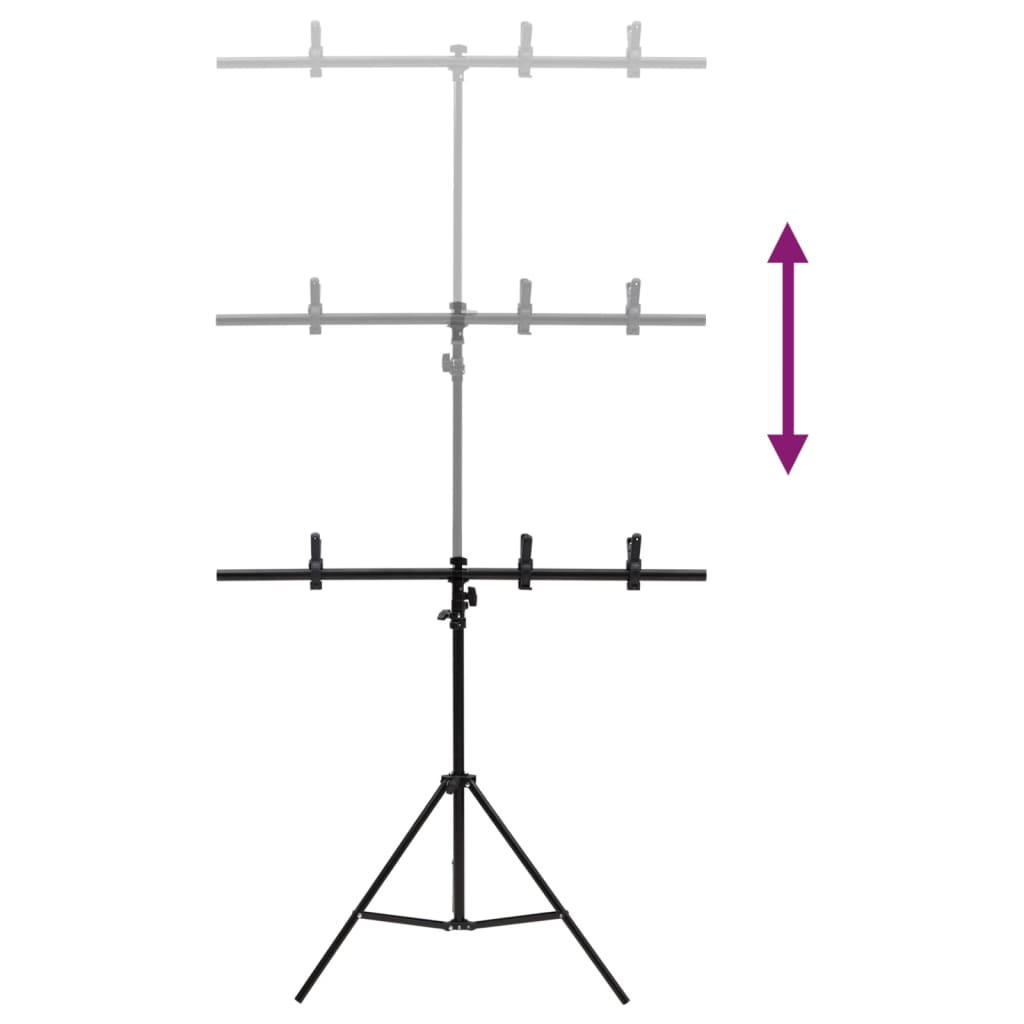 Stand fond en T 91x60x(70-200) cm