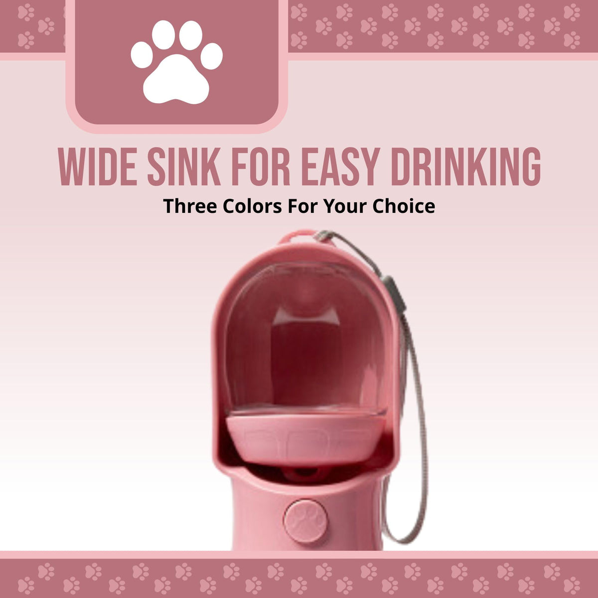 Bouteille d'eau portable pour chien de fuite avec distributeur d'eau pour animaux de voyage pour la marche et le salut