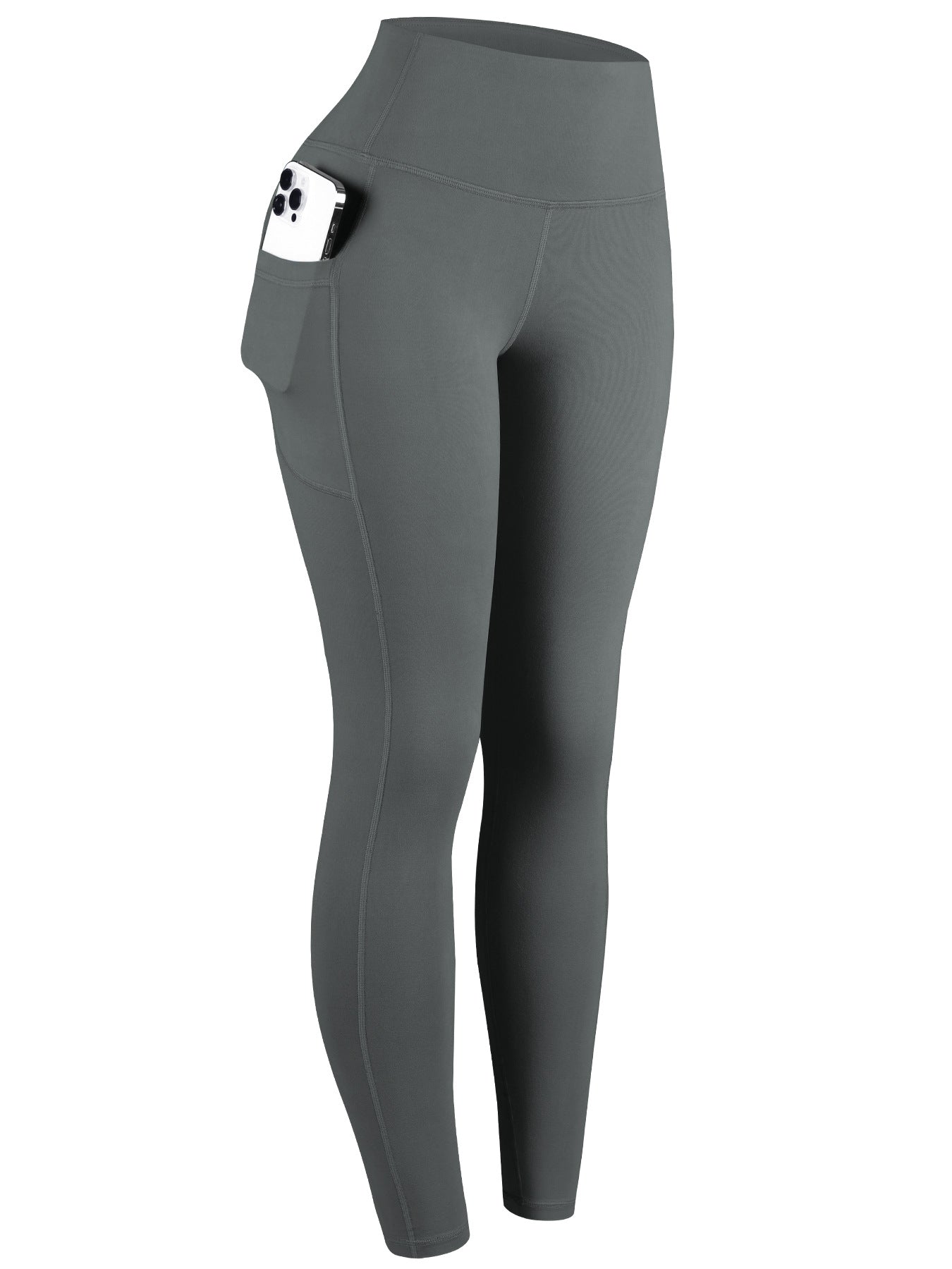 Pantalon de course et pantalons de yoga en side-pocket de couleur solide