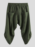 Cotton de style chinois et lin Baggy pantalons en vrac pour hommes avec des menottes de cheville imprimées
