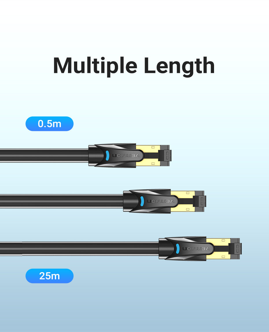 Câble Ethernet Vention RJ45 Cat8 Lan SFTP 40Gbps 2000M
