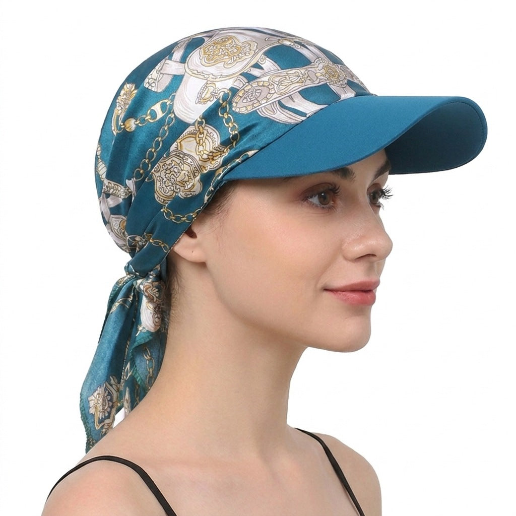 Fleur de cajou modèle Sateen carré écharpe avec chapeau imprimé