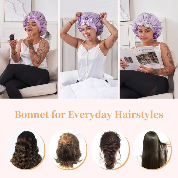 Bonnet en soie pour femmes endormies