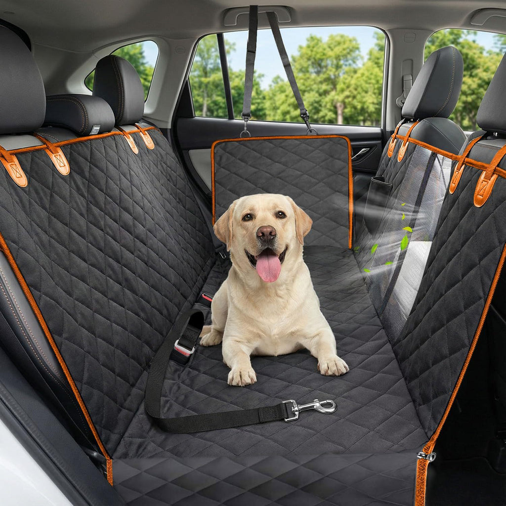 Black and Orange Colorway Dog Car Seat Cover