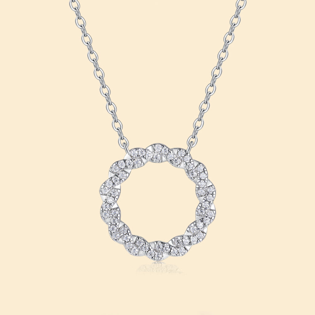 S925 Collier rond en mousse d'argent