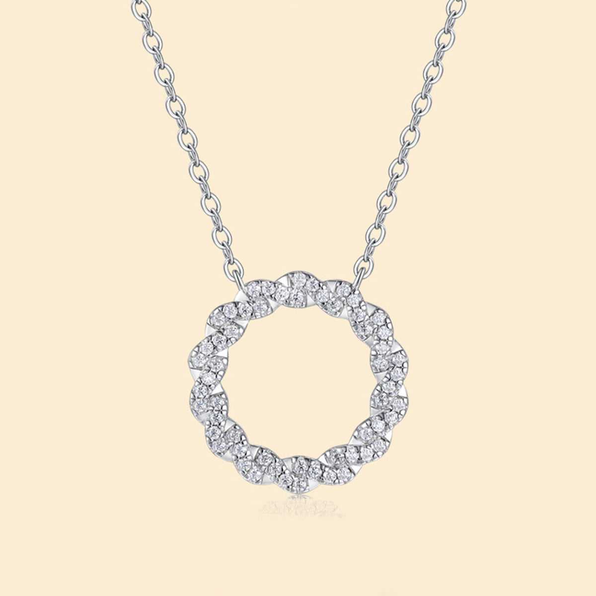 S925 Collier rond en mousse d'argent