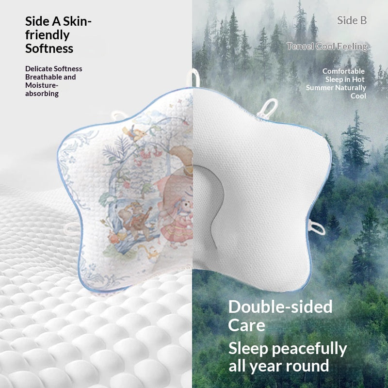 Oreiller pour nouveau-nés de plusieurs mois conçu pour corriger la forme de la tête pendant le sommeil
