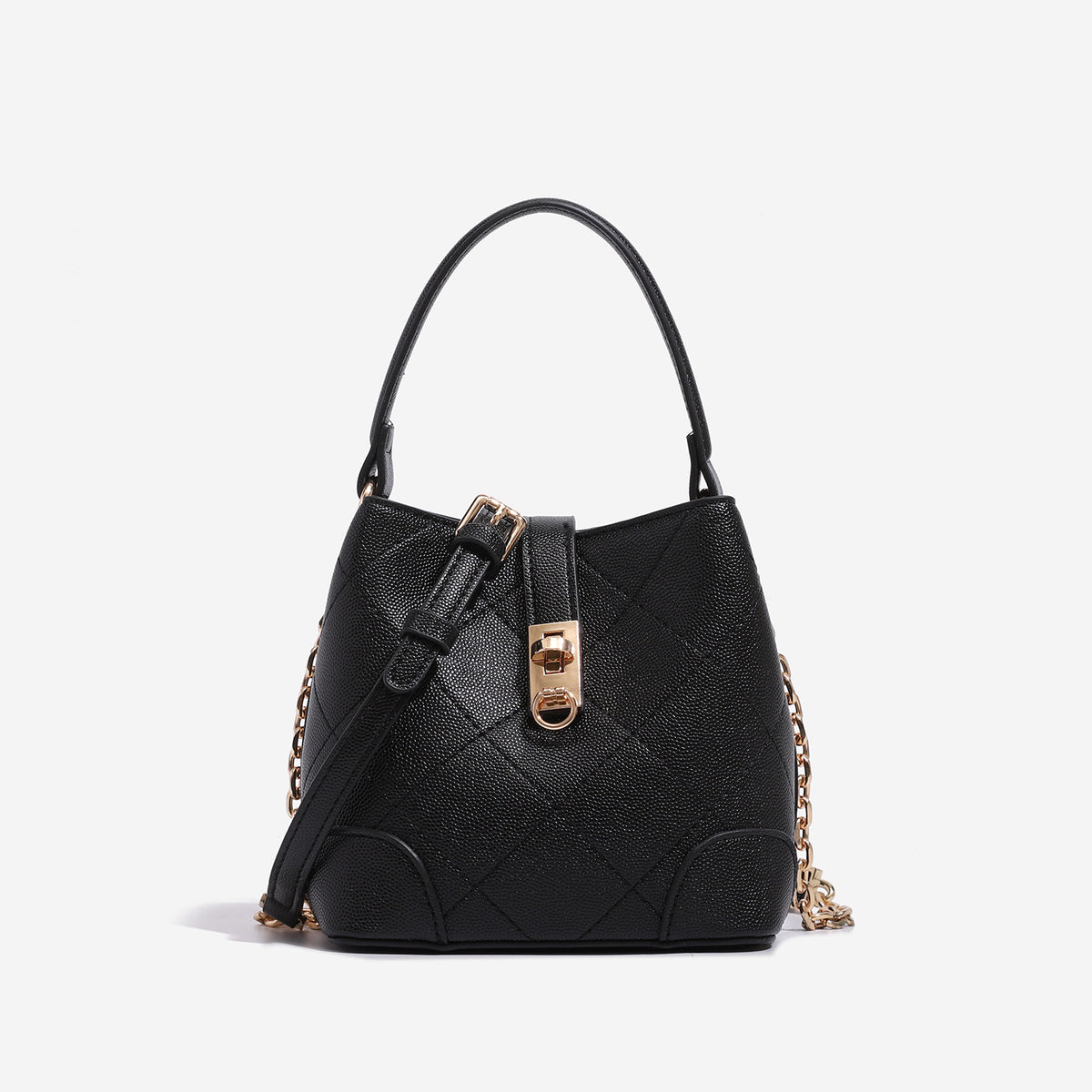 Mini sac à seau en diamant pour femmes