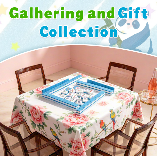 160PCS 3D imprimé flottant American Mahjong Tile Set avec 4 dés
