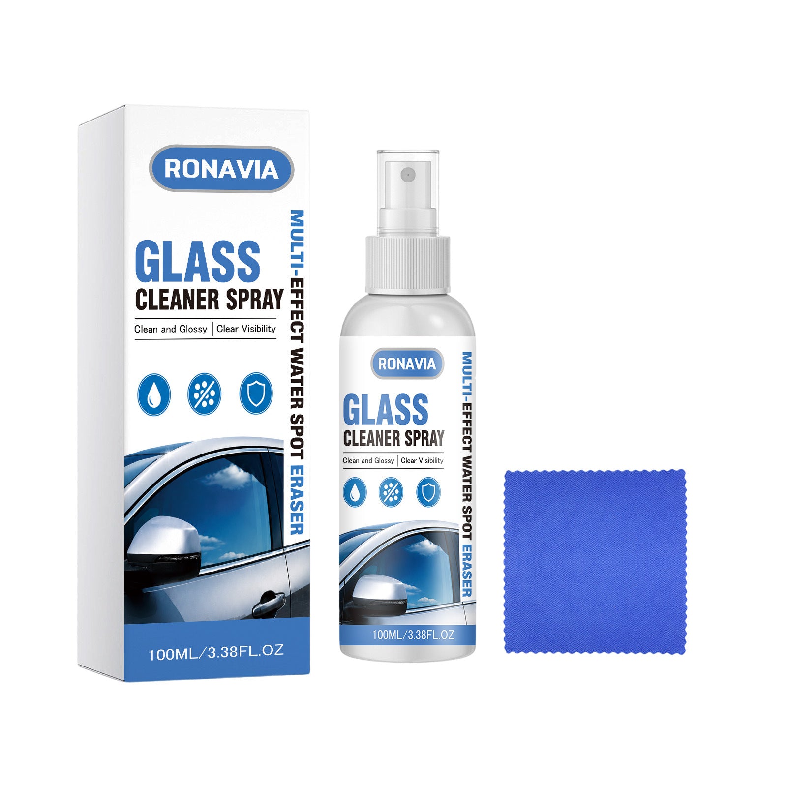 Spray de nettoyage de verre de voiture