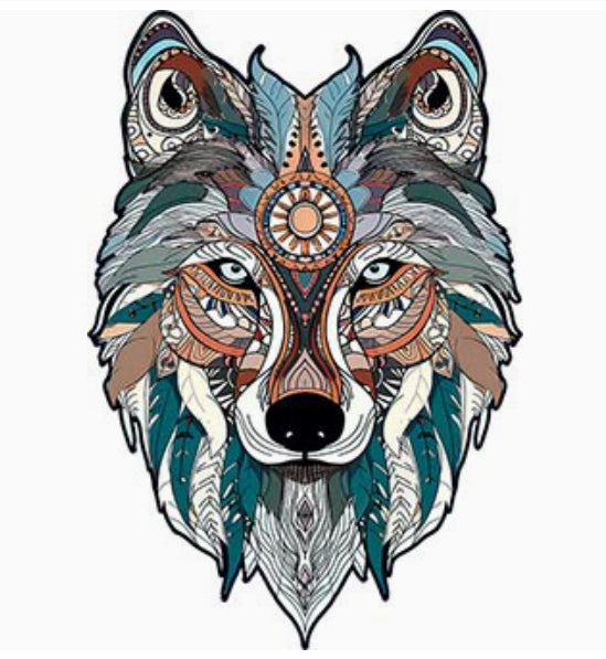 Jouet de Puzzle Irrégulier animal loup puzzle en bois Jouet unisexe