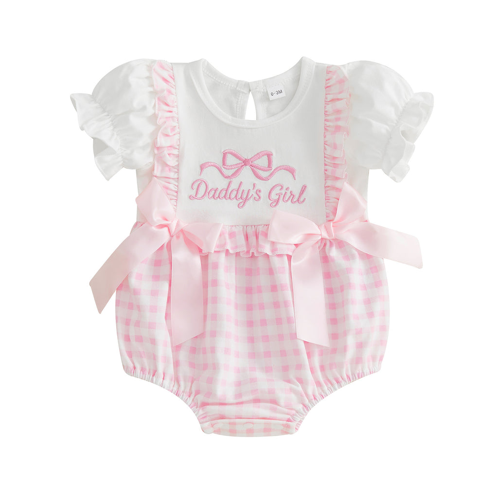 Letter-print Onesie Headband Set Vêtements bébé
