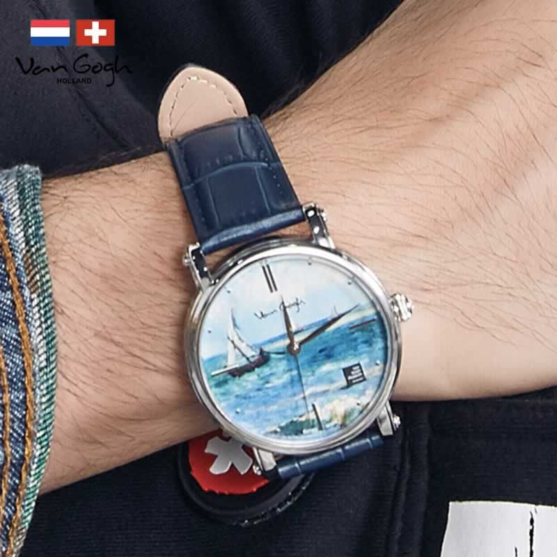 Van Gogh Quartz Wrist Watch Seascape