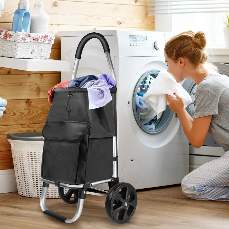 40L Chariot de shopping léger 2 roues