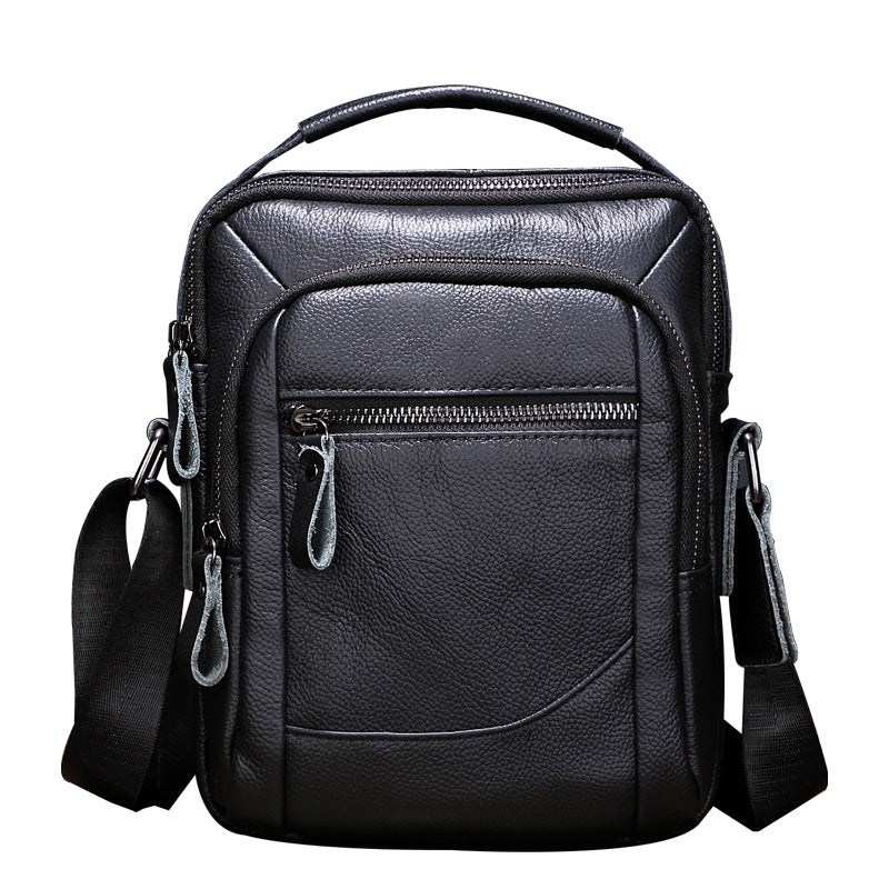 Une épaule véritable cuir entreprise multifonctions hommes en cuir doux Casual Messenger Ba