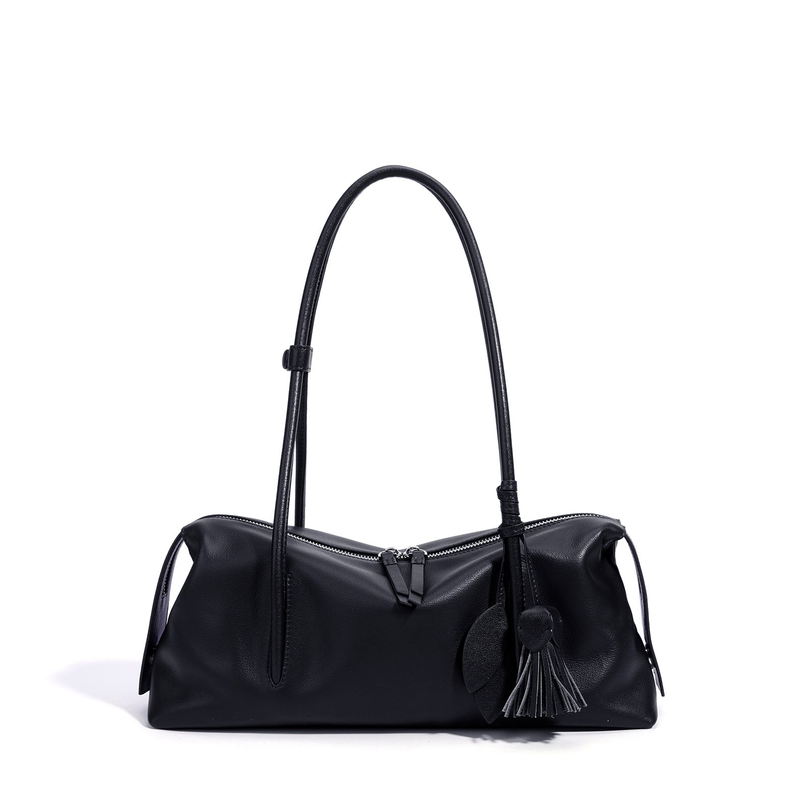 Sac à main en cuir véritable de navette sophistiqué
